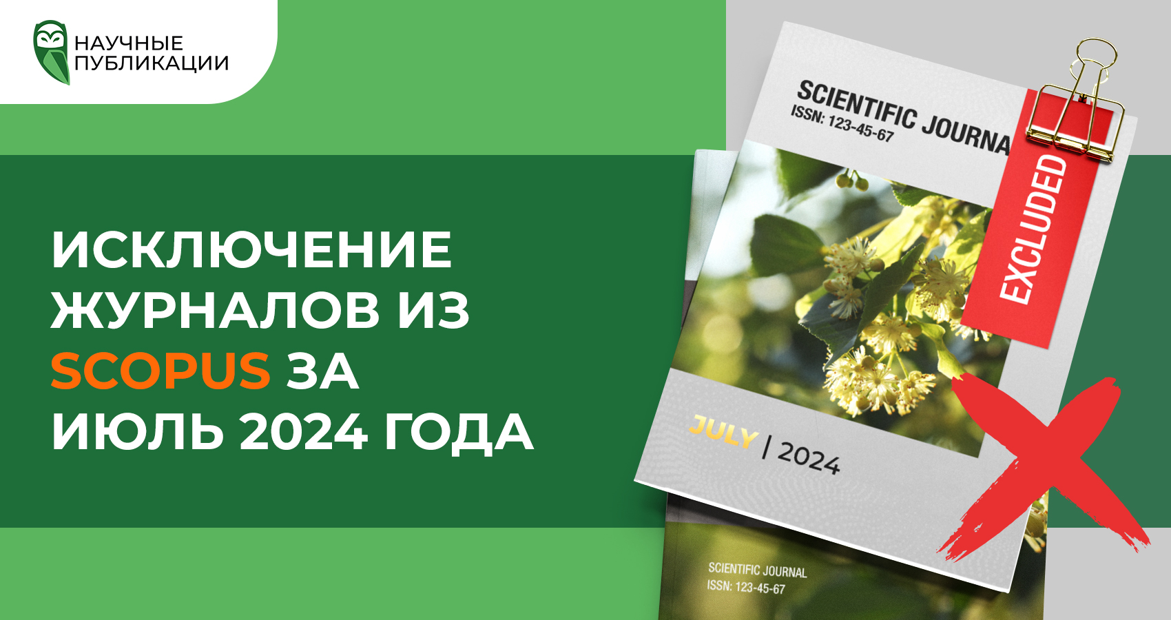 Исключение журналов из Scopus за июль 2024 года