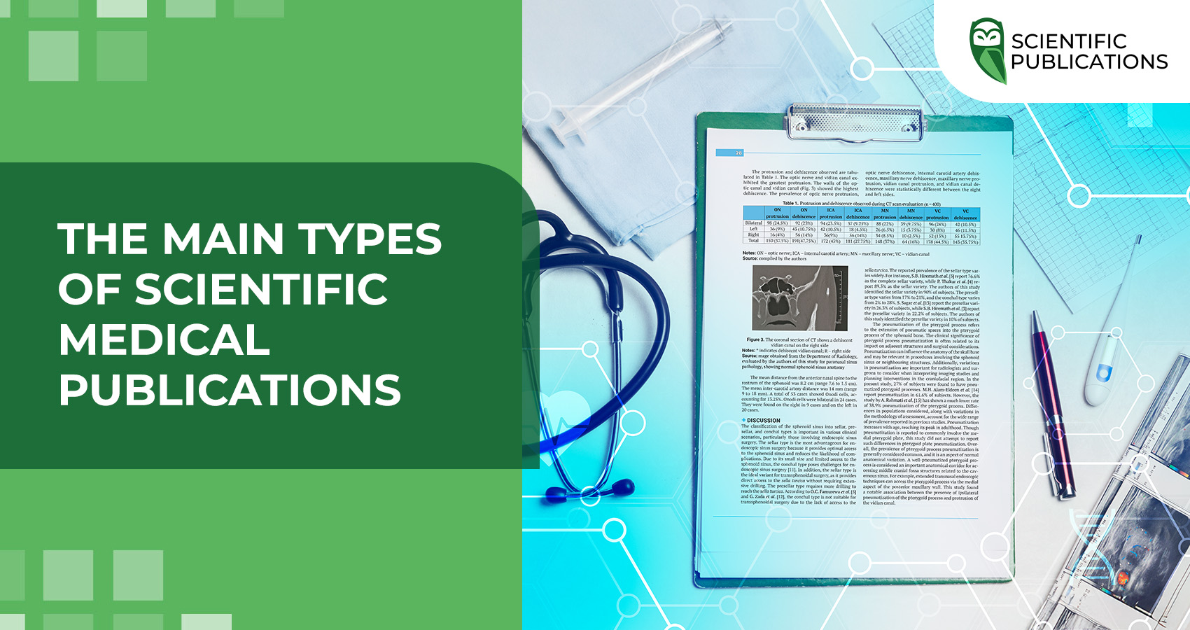 The main types of scientific medical publications