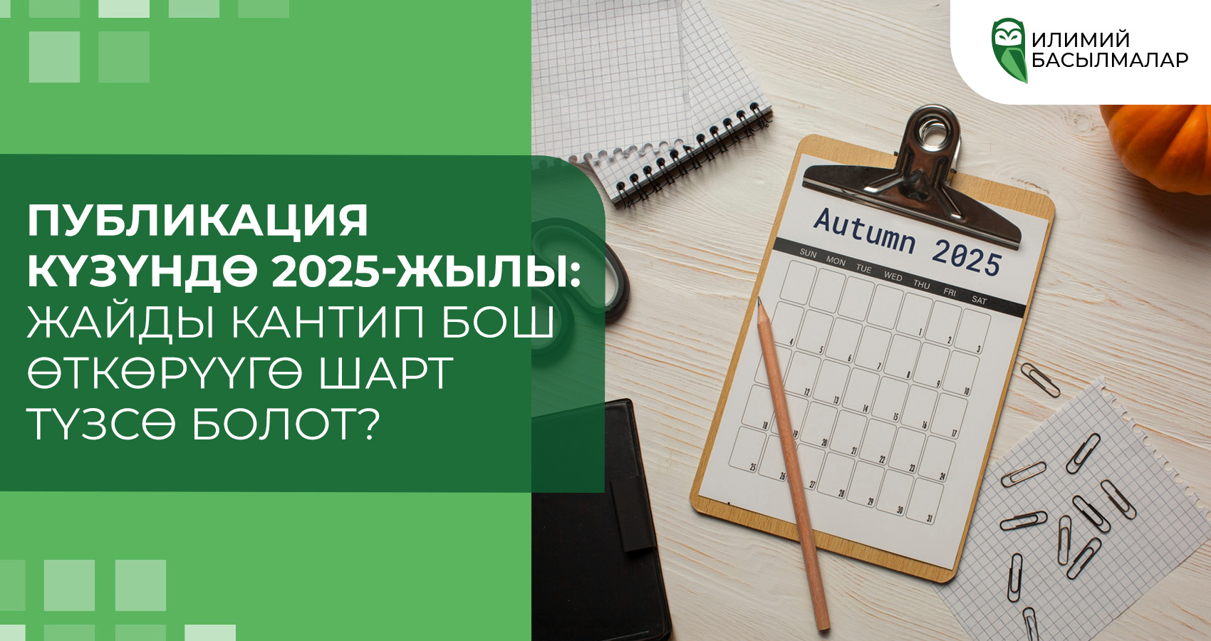Публикация күзүндө 2025-жылы: Жайды кантип бош өткөрүүгө шарт түзсө болот?