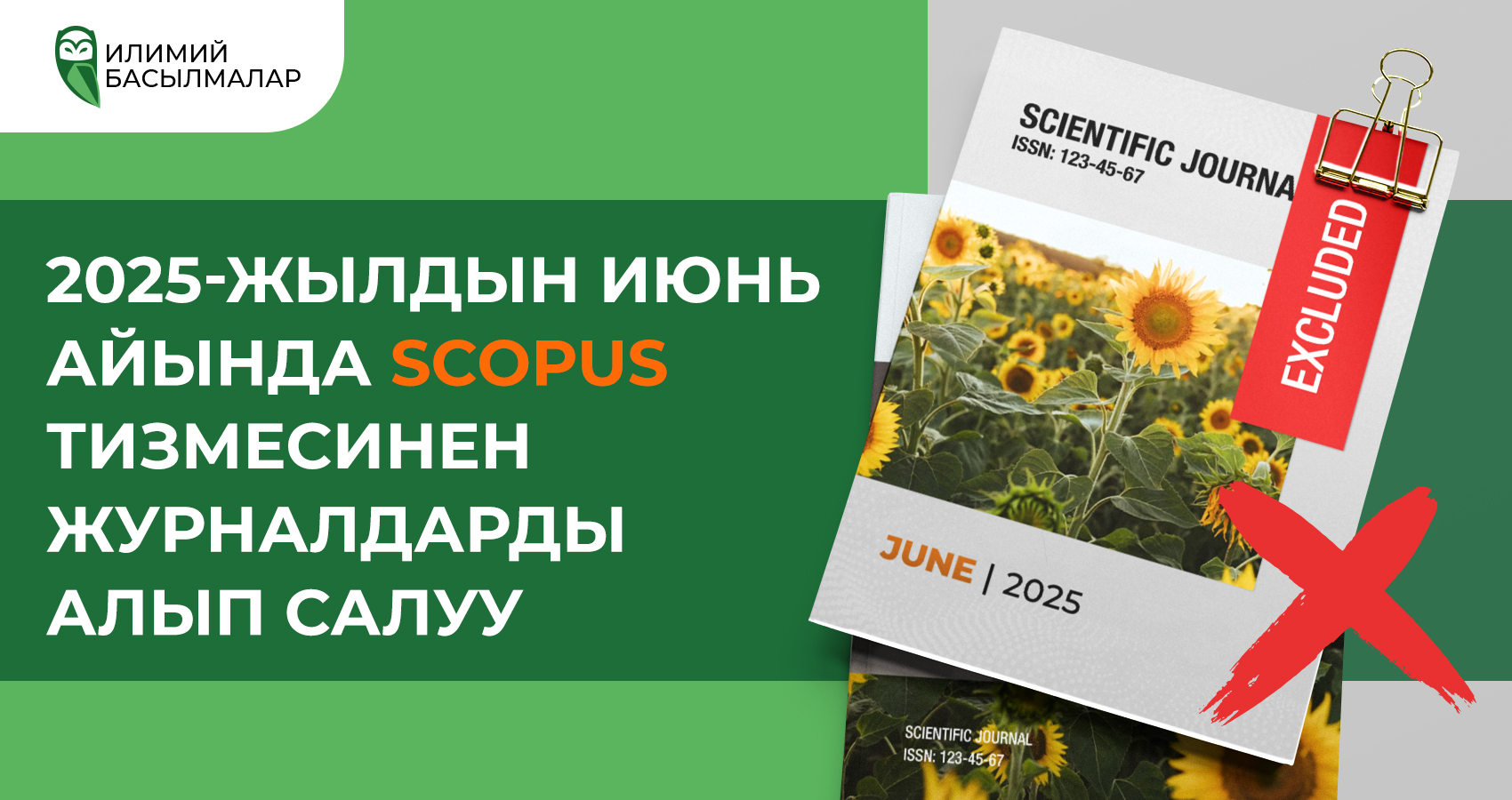 2025-жылдын июнь айында Scopus тизмесинен журналдарды алып салуу