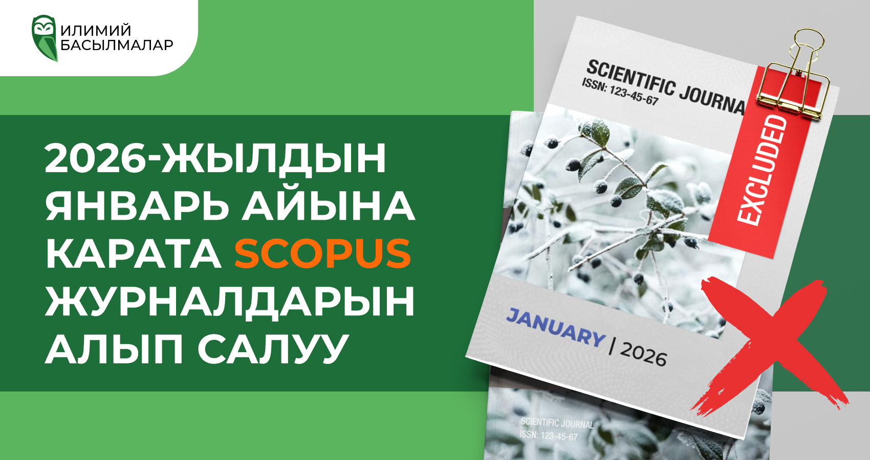 2026-жылдын январь айына карата Scopus журналдарын алып салуу