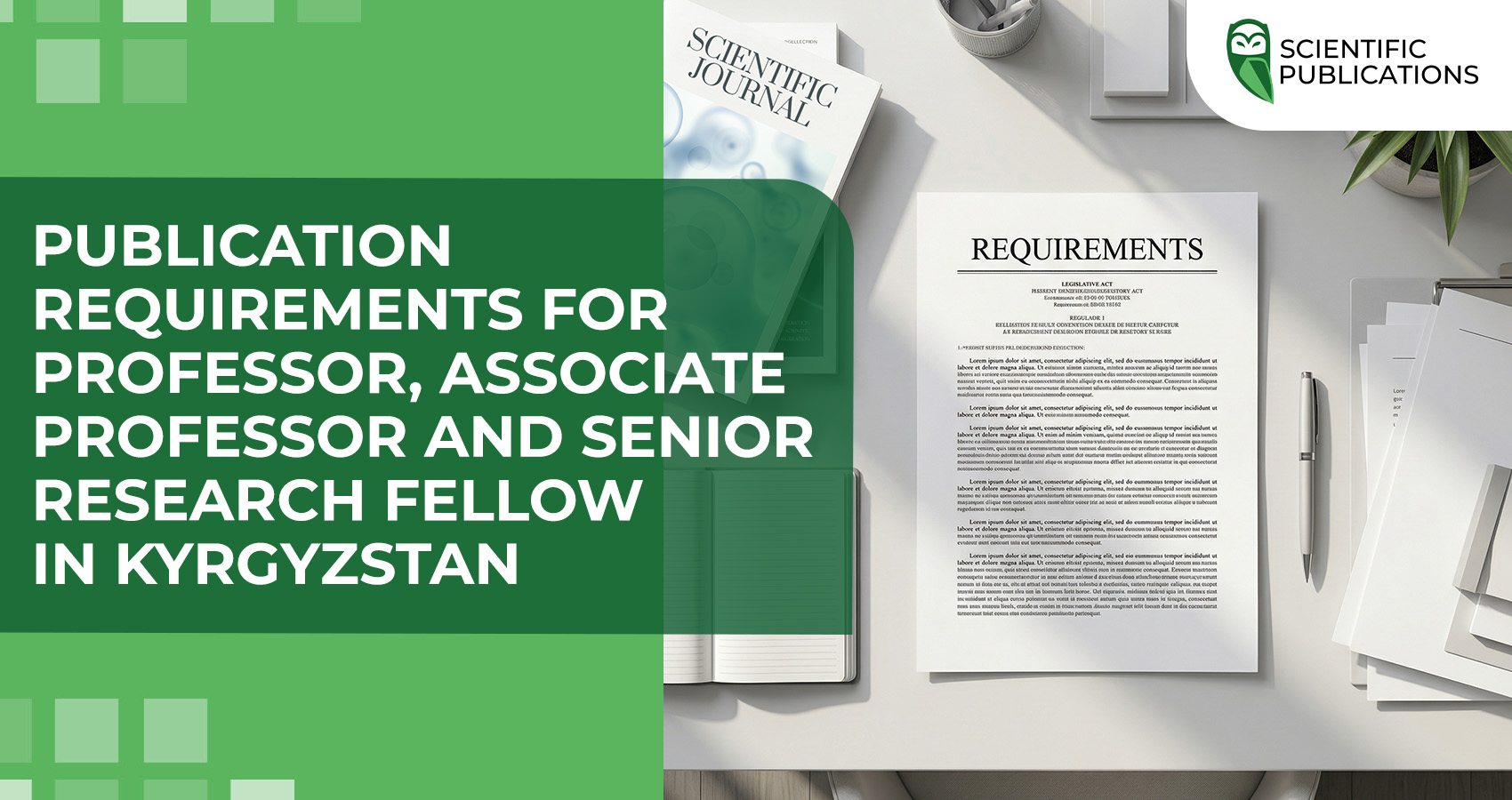 Publication requirements for professor, associate professor and senior research fellow in Kyrgyzstan