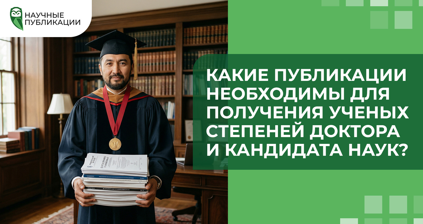 Какие публикации необходимы для получения ученых степеней доктора и кандидата наук?