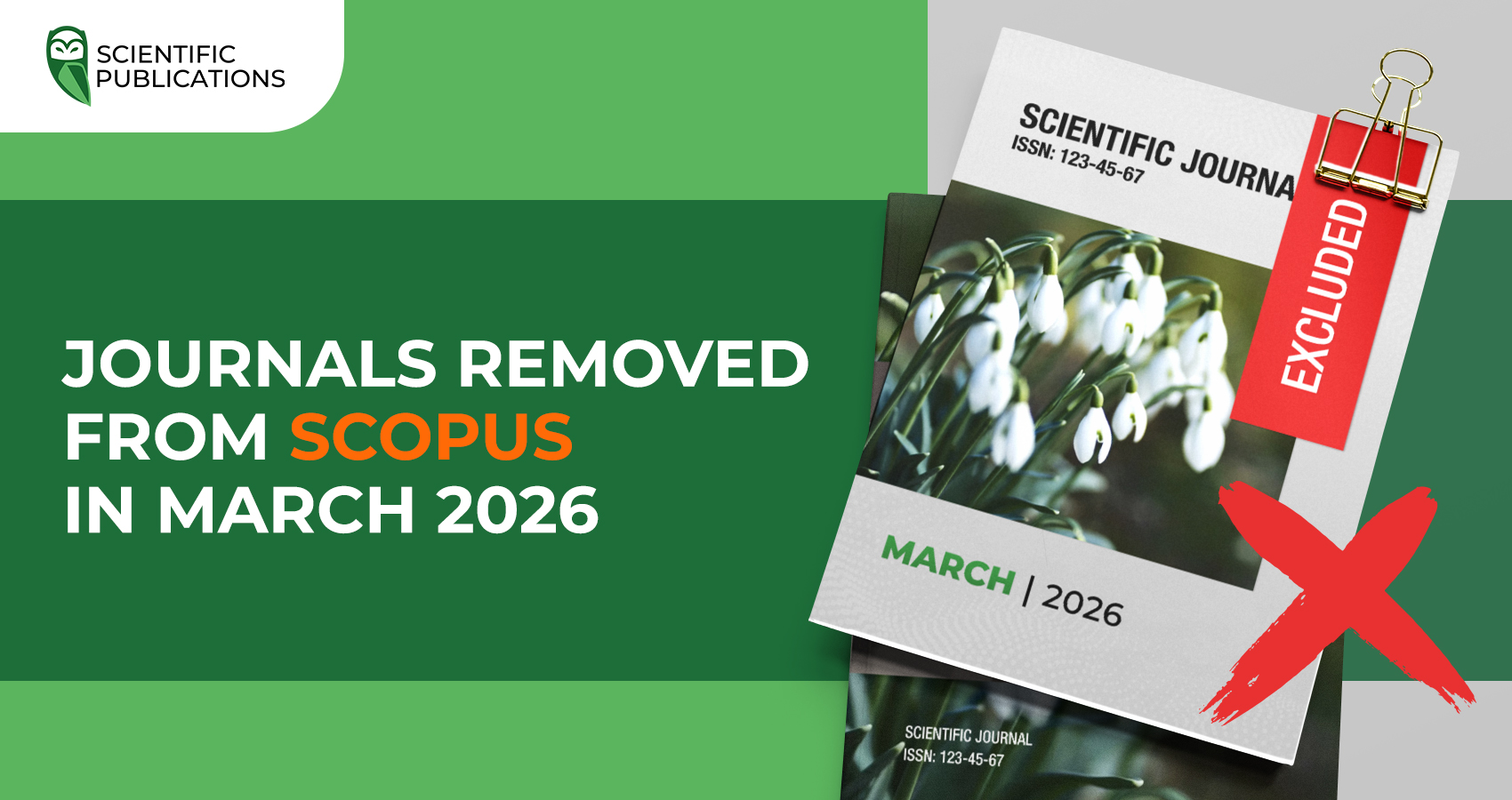 Journals removed from Scopus in March 2026
