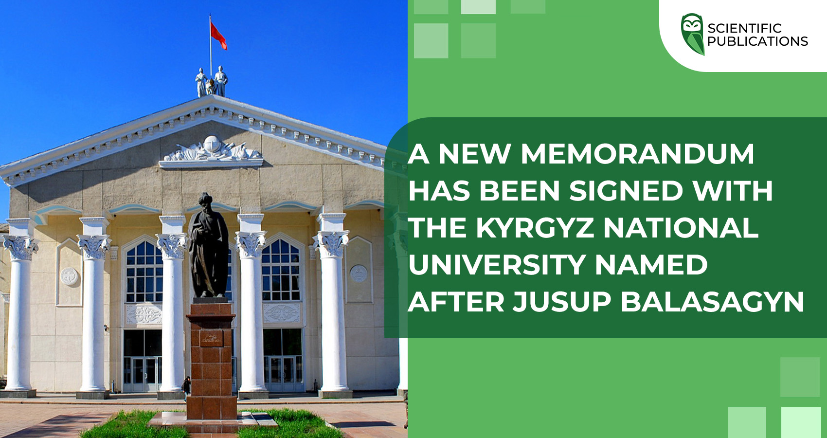 A new memorandum has been signed with the Kyrgyz National University named after Jusup Balasagyn