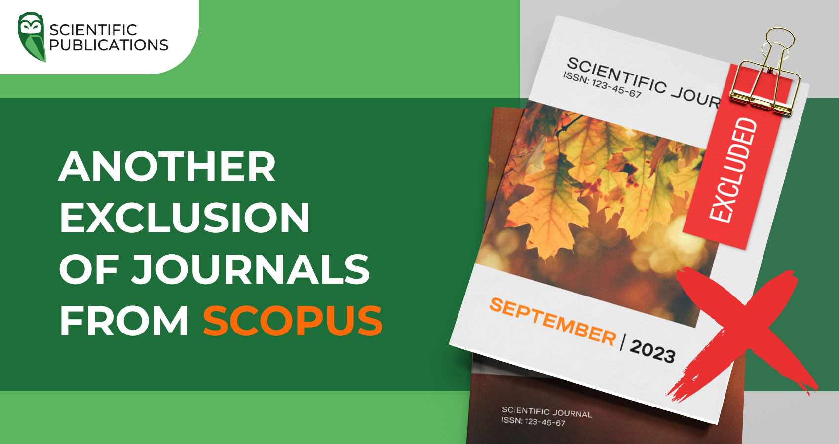 Exclusion of Scopus journals for September 2023