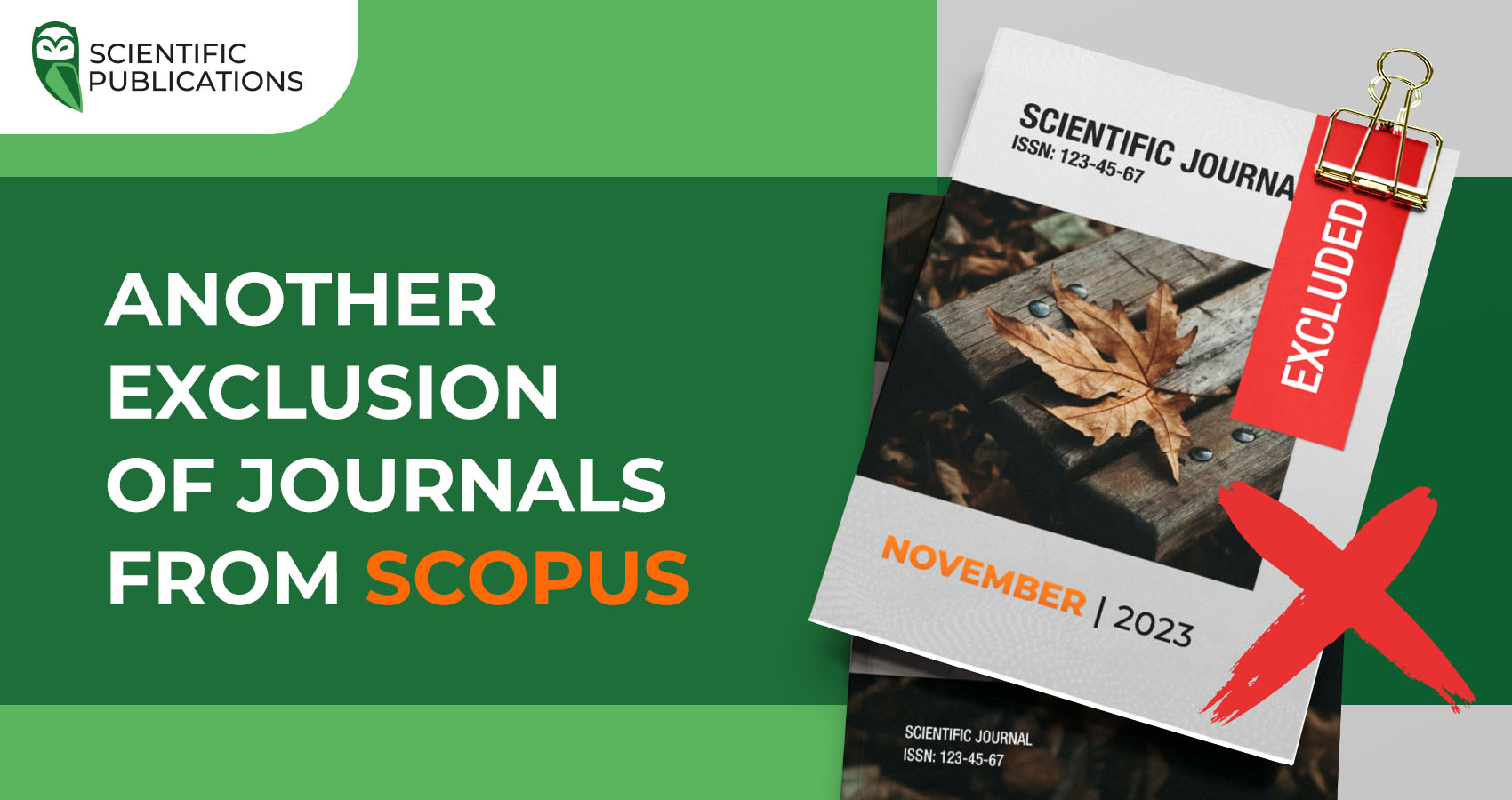 Exclusion of Scopus journals in November 2023