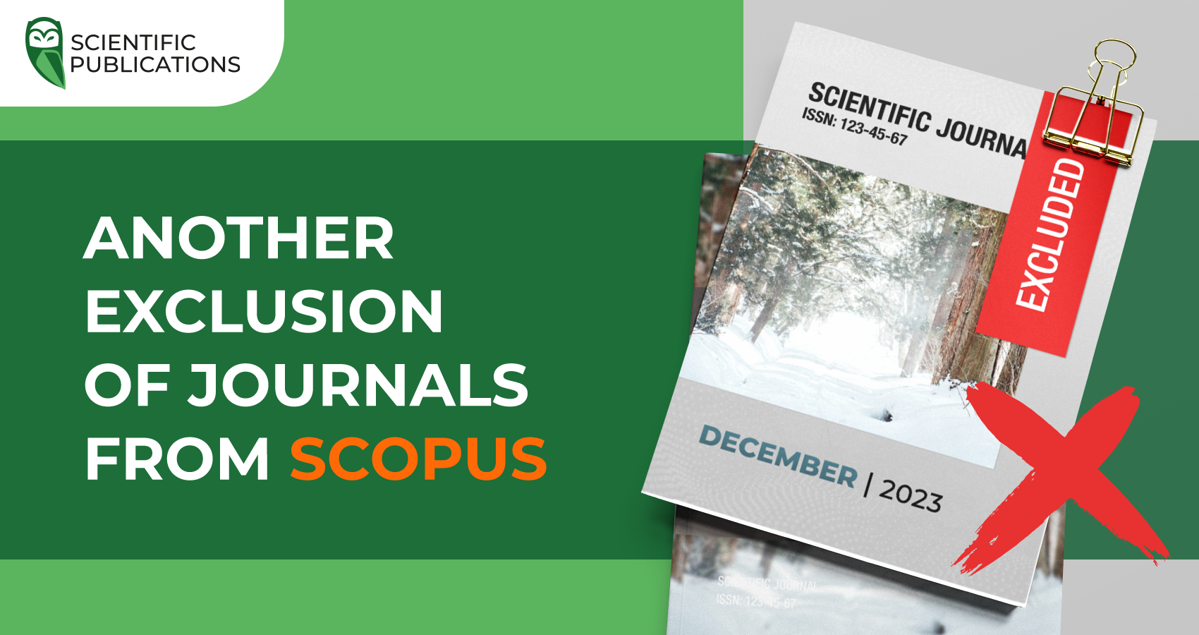 Exclusion of journals from the Scopus database for December 2023