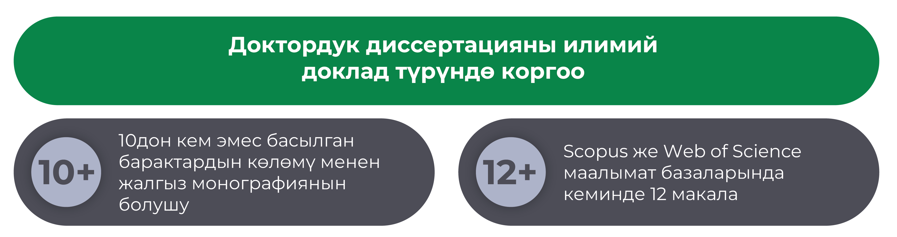 Доктордук диссертацияны илимий доклад түрүндө коргоо