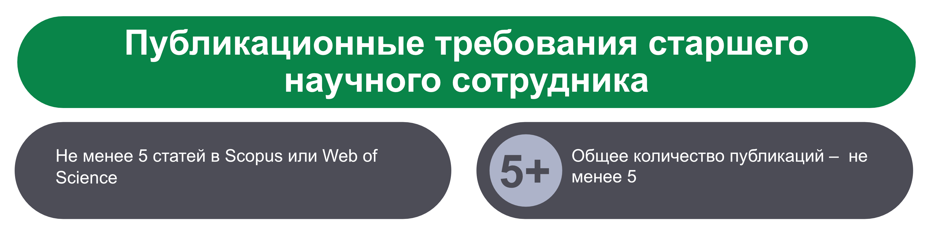 Требования для старшего научного сотрудника