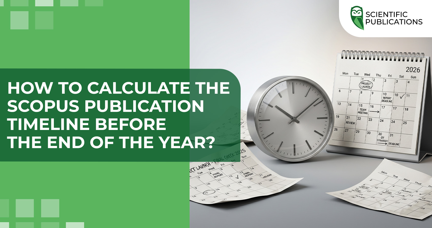 How to calculate the Scopus publication timeline before the end of the year?