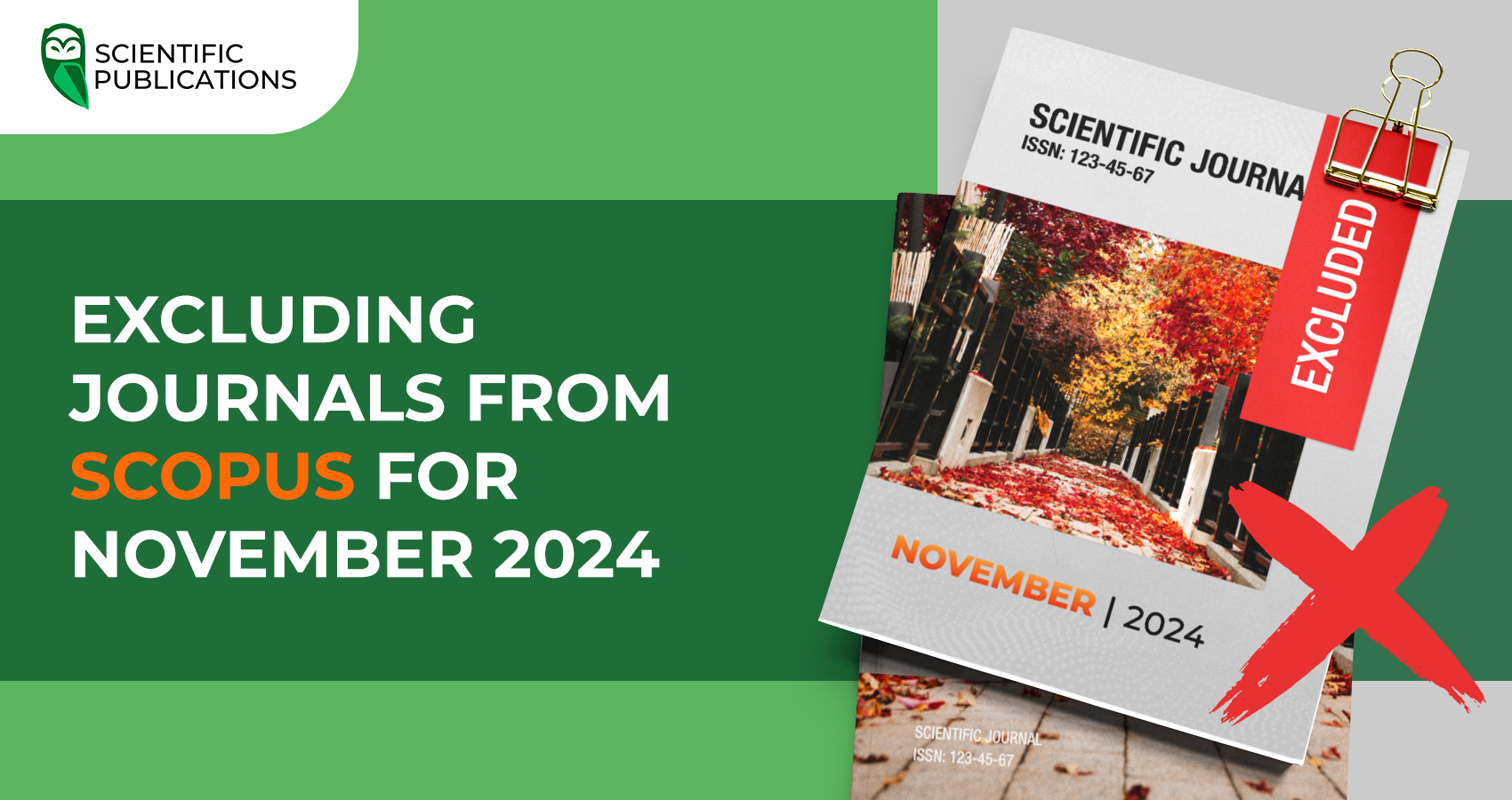 Excluding journals from Scopus for November 2024