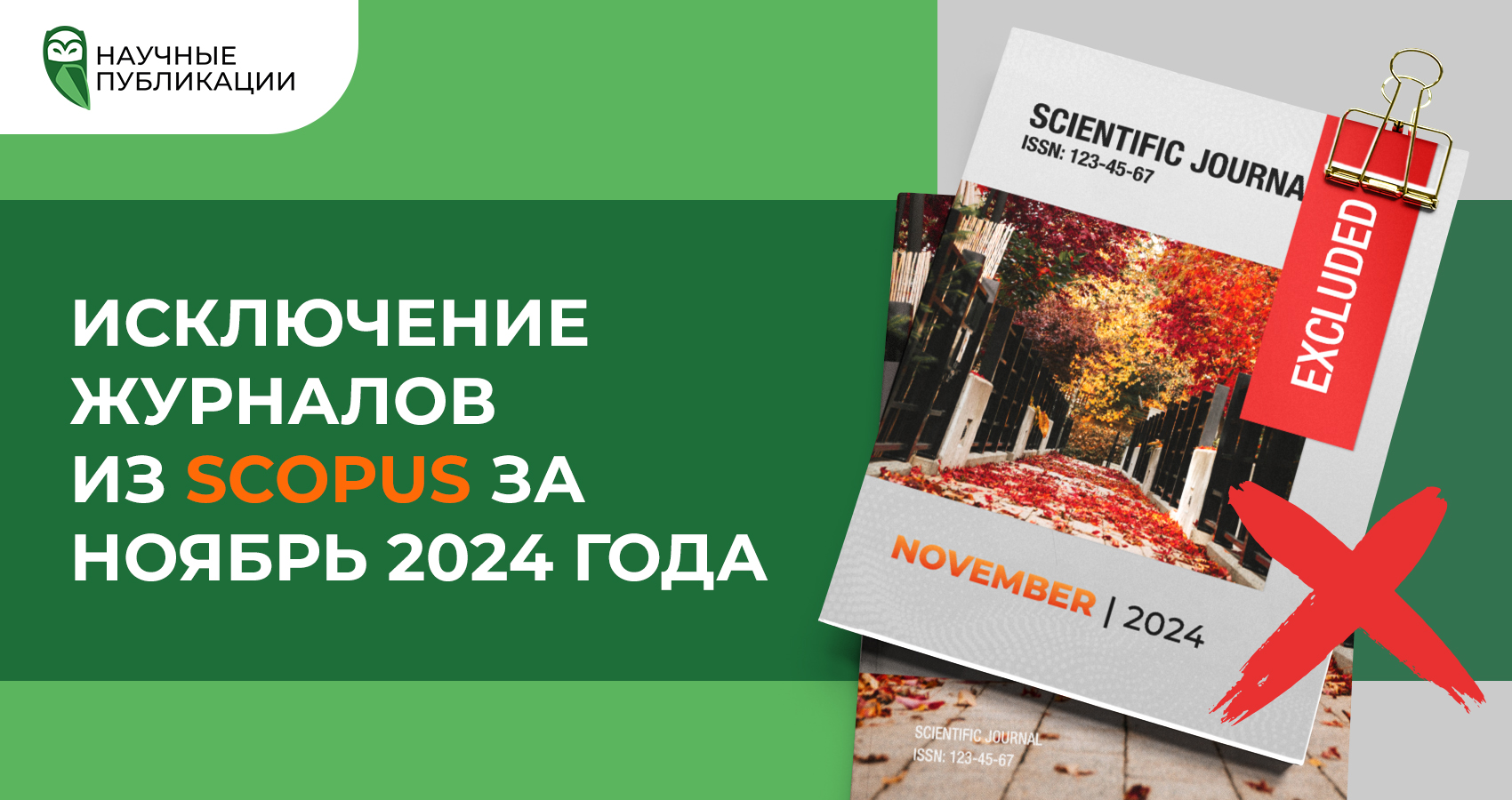 Исключение журналов из Скопус за ноябрь 2024 года